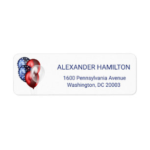 Patriotic Celebration Return Address Label