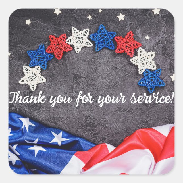 Patriotic Celebration Square Sticker (Front)