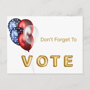 Patriotic Celebration Vote Postcard