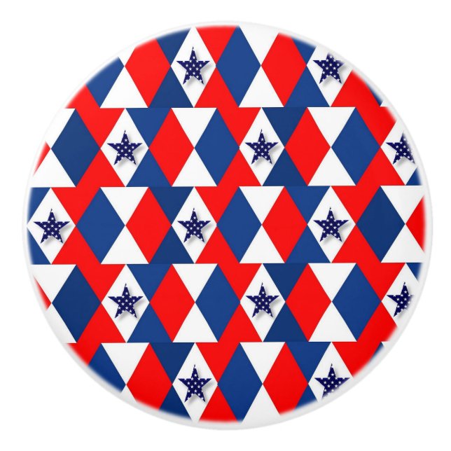 Patriotic Ceramic Knob (Front)