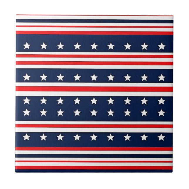 Patriotic Ceramic Tile (Front)
