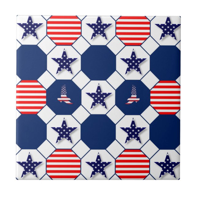 Patriotic Ceramic Tile (Front)