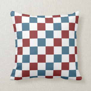 Patriotic Checker Pattern Cushion