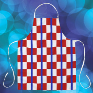 Patriotic Checkerboard Kitchen Apron