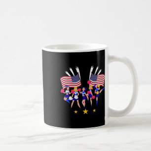 Patriotic Cheer Squad Cheerleader Usa Flag Cheerle Coffee Mug