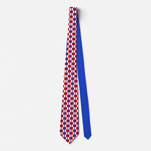 Patriotic Chequerboard Necktie (Front)