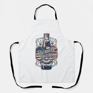 Patriotic Cherry Soda Retro Vector Graphic Tee_1 Apron