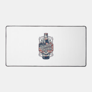 Patriotic Cherry Soda Retro Vector Graphic Tee_1 Desk Mat