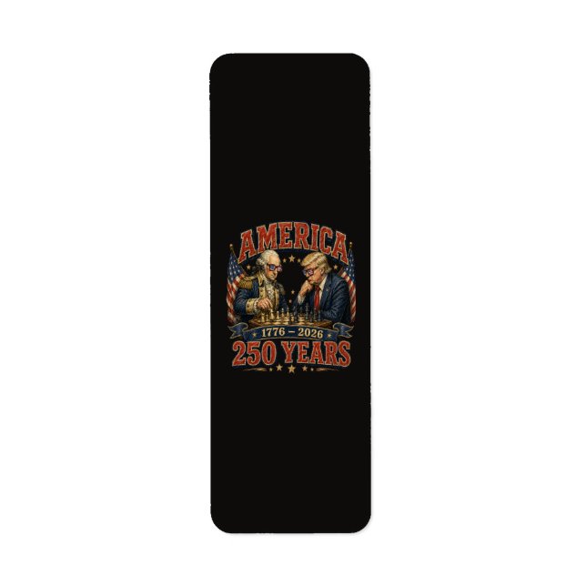 Patriotic Chess 250 Return Address Label (Front)