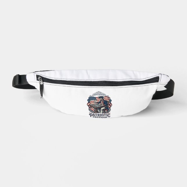 Patriotic Chess Player Vector Graphic Tee Bum Bags (Front)