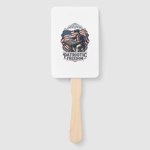 Patriotic Chess Player Vector Graphic Tee Hand Fan