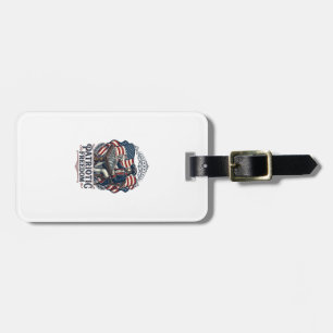 Patriotic Chess Player Vector Graphic Tee Luggage Tag
