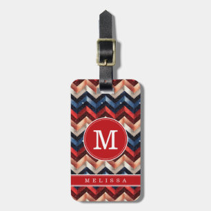 Patriotic Chevron Background Luggage Tag