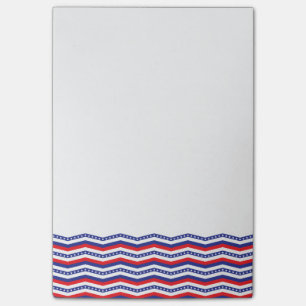 Patriotic Chevron Border Post-It Notes