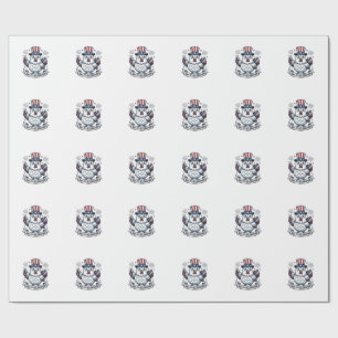 Patriotic Chicken July 4th Celebration T-Shirt Des Wrapping Paper