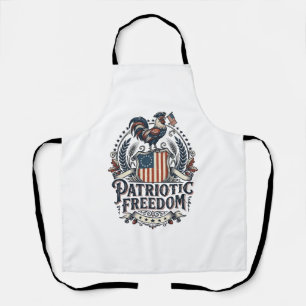 Patriotic Chicken Keeper Vector Graphic Tee_1 Apron
