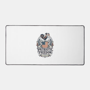 Patriotic Chicken Keeper Vector Graphic Tee_1 Desk Mat
