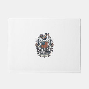 Patriotic Chicken Keeper Vector Graphic Tee_1 Doormat