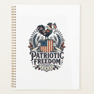 Patriotic Chicken Keeper Vector Graphic Tee_1 Planner