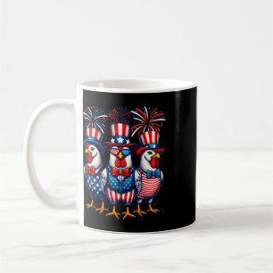 Patriotic Chicken Usa Flag Chicken Lover 4th Of Ju Coffee Mug