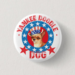 Patriotic Chihuahua 3 Cm Round Badge