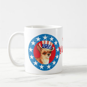 Patriotic Chihuahua Coffee Mug