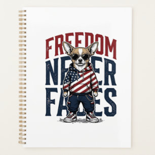 Patriotic Chihuahua Freedom Vintage Dog Shirt Desi Planner