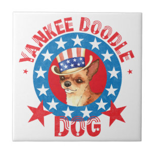 Patriotic Chihuahua Tile