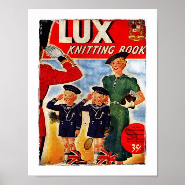 Patriotic Children Knitting Patterns Poster (Front)