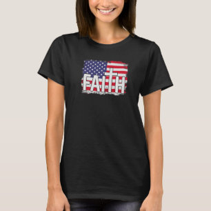 Patriotic Christian Quote Faith Religious Cross U T-Shirt