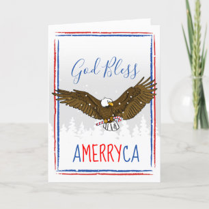 Patriotic Christmas Cards   Holiday Eagle
