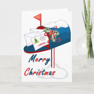 Patriotic Christmas Mail Holiday Card