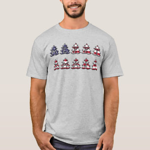 Patriotic Christmas Trees Merry XMAS T-Shirt