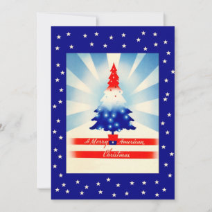Patriotic Christmas Welcome Home Party Invitation