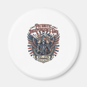 Patriotic Chrome Reaper Dark Patriot Skeleton & Re Magnet