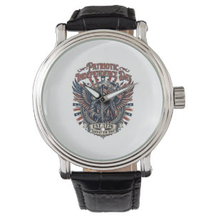 Patriotic Chrome Reaper Dark Patriot Skeleton & Re Watch