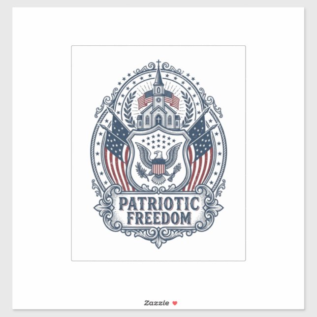 Patriotic Church Camp Vector Graphic Tee (Sheet)
