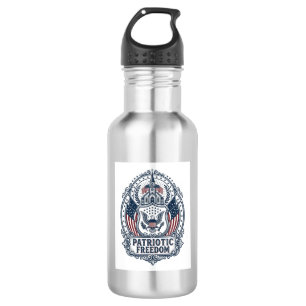 Patriotic Church Camp Vector Graphic Tee 532 Ml Water Bottle