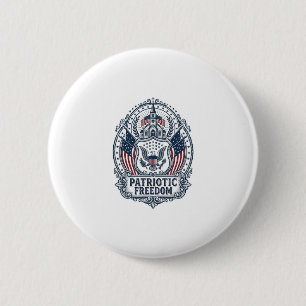 Patriotic Church Camp Vector Graphic Tee 6 Cm Round Badge