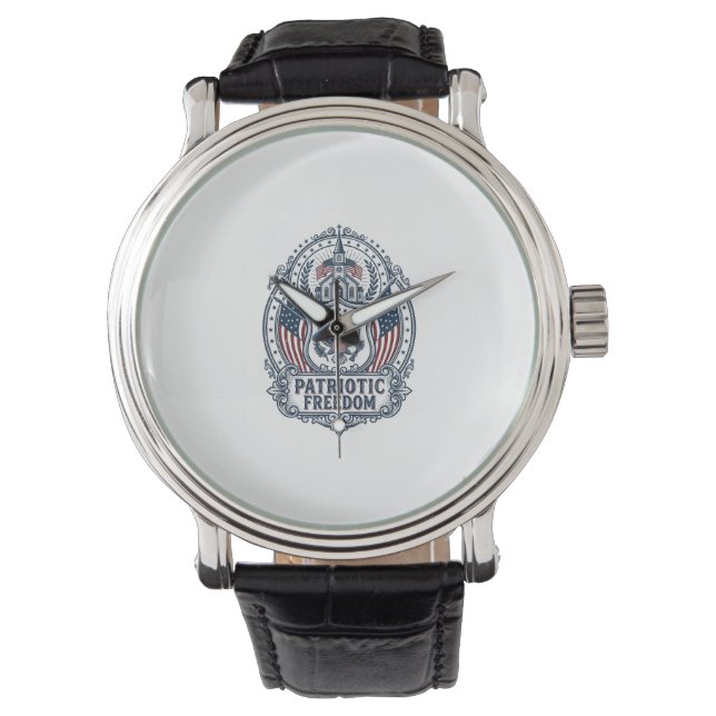 Patriotic Church Camp Vector Graphic Tee Watch (Front)