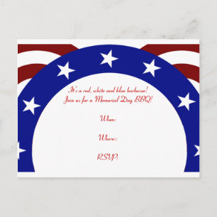 Patriotic Circle of Stars Memorial Day Postcard