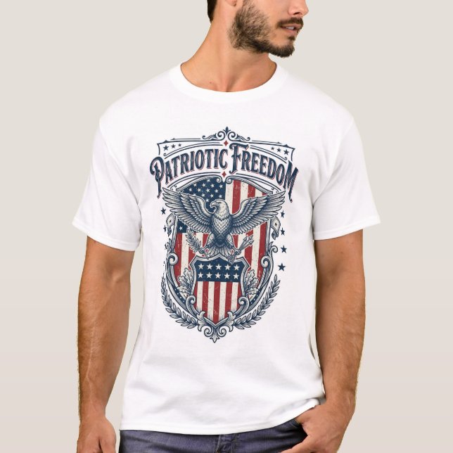 Patriotic City Pride Series Vector Graphic Tee (Front)
