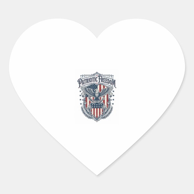 Patriotic City Pride Series Vector Graphic Tee Heart Sticker (Front)