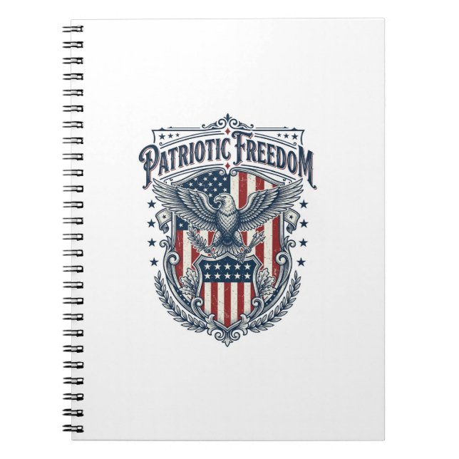 Patriotic City Pride Series Vector Graphic Tee Notebook (Front)