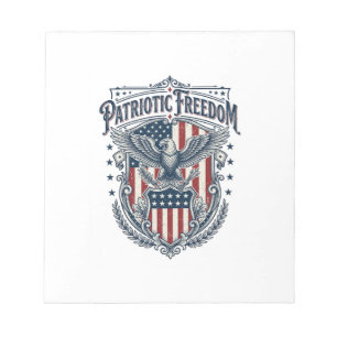 Patriotic City Pride Series Vector Graphic Tee Notepad