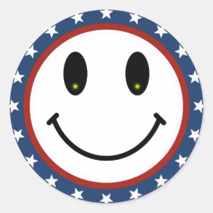 Patriotic Classic Round Sticker