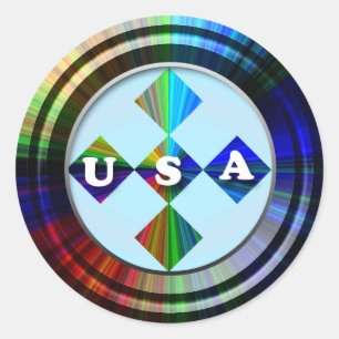 Patriotic Classic Round Sticker