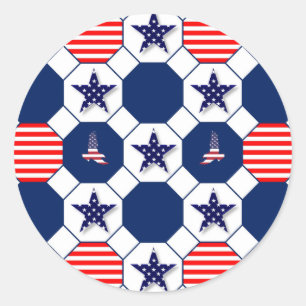 Patriotic Classic Round Sticker