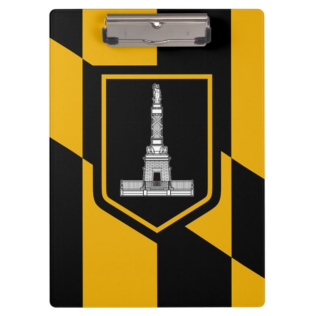 Patriotic Clipboard with flag of Baltimore, USA (Front)