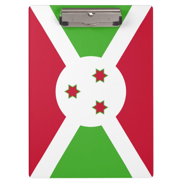Patriotic Clipboard with flag of Burundi (Front)
